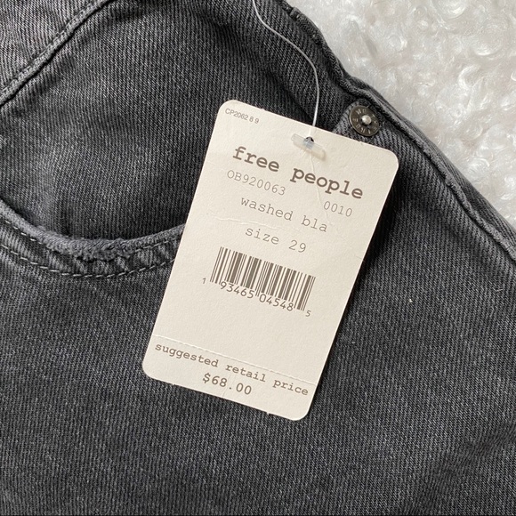 Free People Washed Black Denim Skirt 29 - Picture 3 of 4